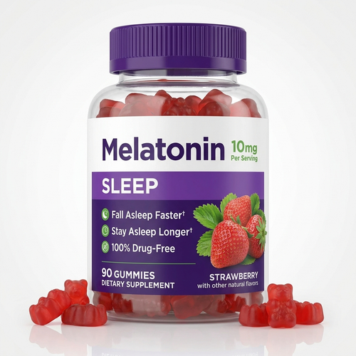 Melatonin Sleep Gummies 10MG - Strawberry, 90 Count
